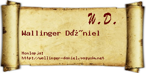 Wallinger Dániel névjegykártya